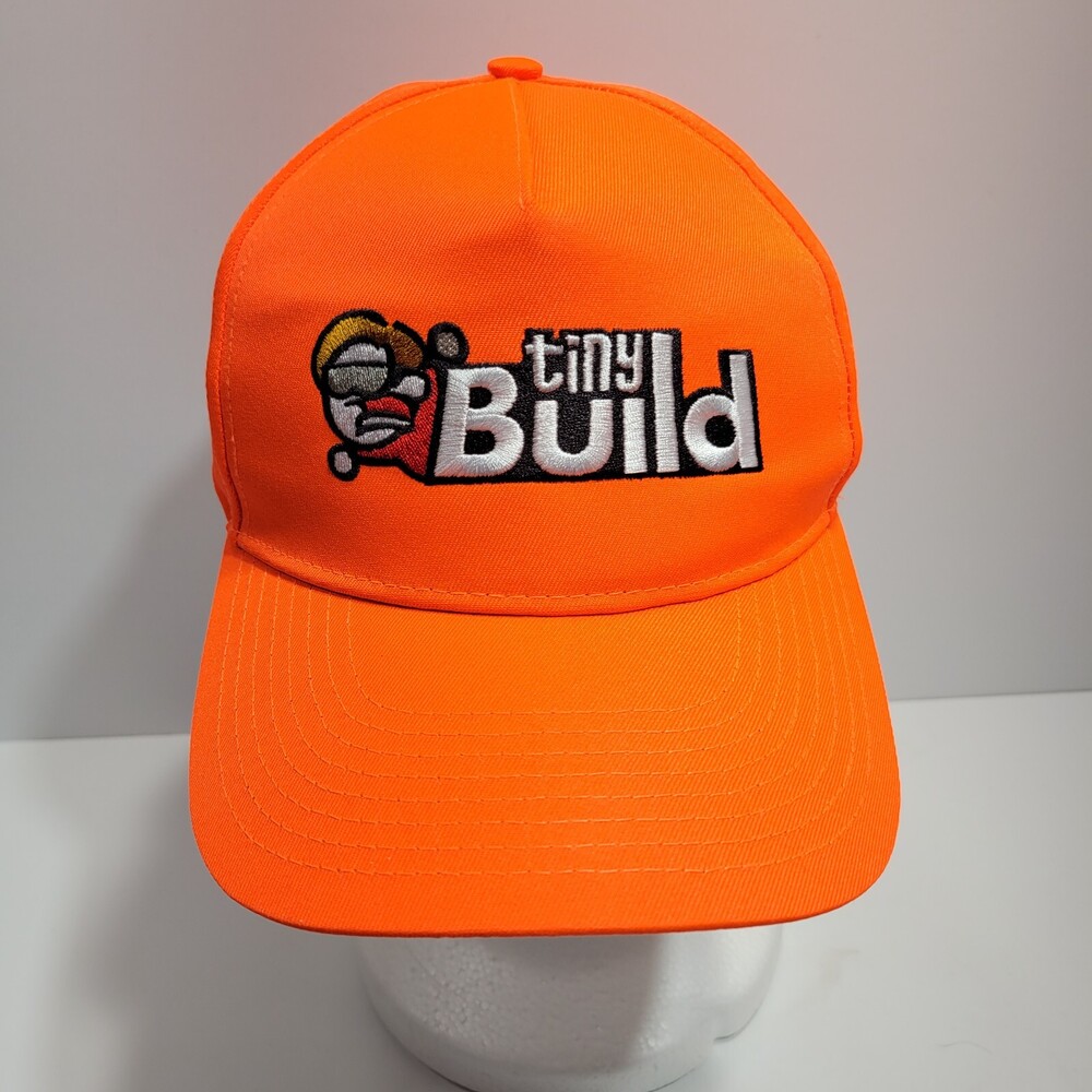 Gaming Outfitters Hat Cap Strapback Orange Baseball Hiker Hiking Tiny Build Mens